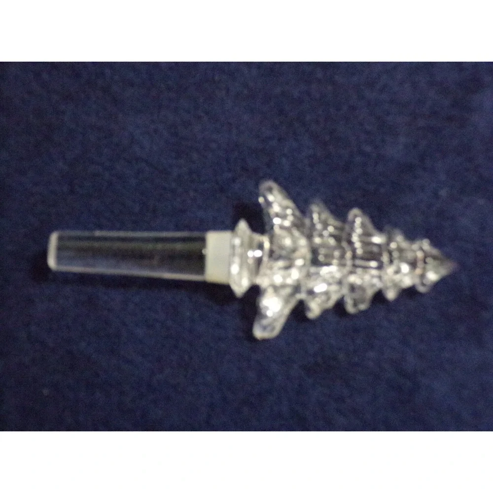 Mikasa Crystal Bottle Stoppers Christmas Tree Clear Austria Wine Bottle Stopper